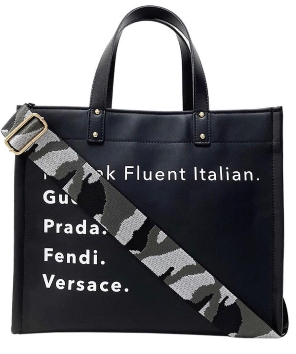 Ciao Bella! Speaking Italian Vegan Leather Tote